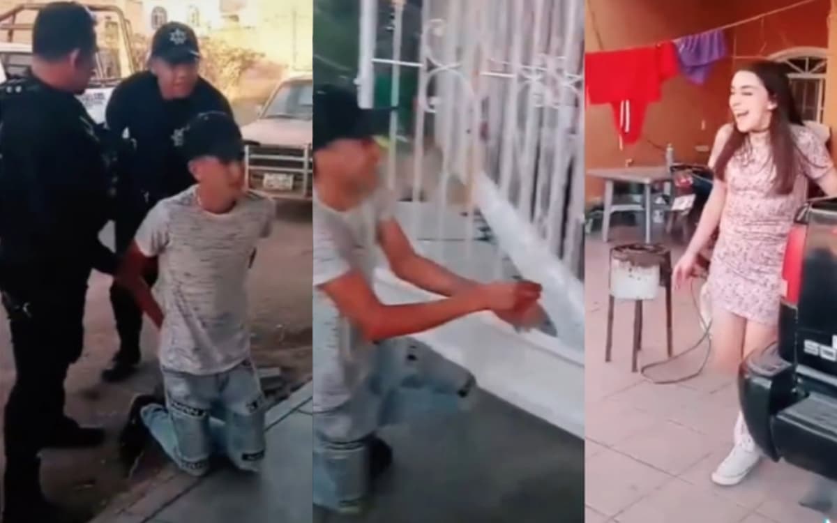 El video se hizo viral porque fueron "policías" y montaron toda una escena.