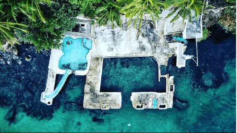 Vista cenital de la mansión de Cantinflas