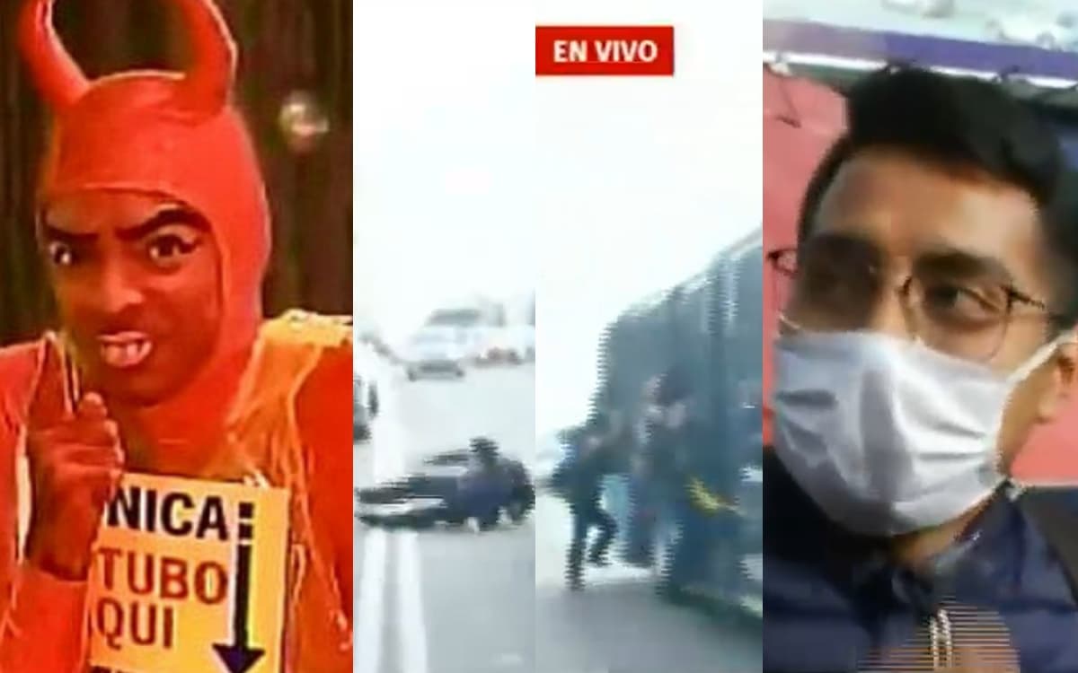 Pasajero cae de camión en marcha durante transmisión en vivo, hay memes