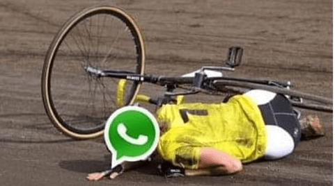 meme sobre caída whatsapp