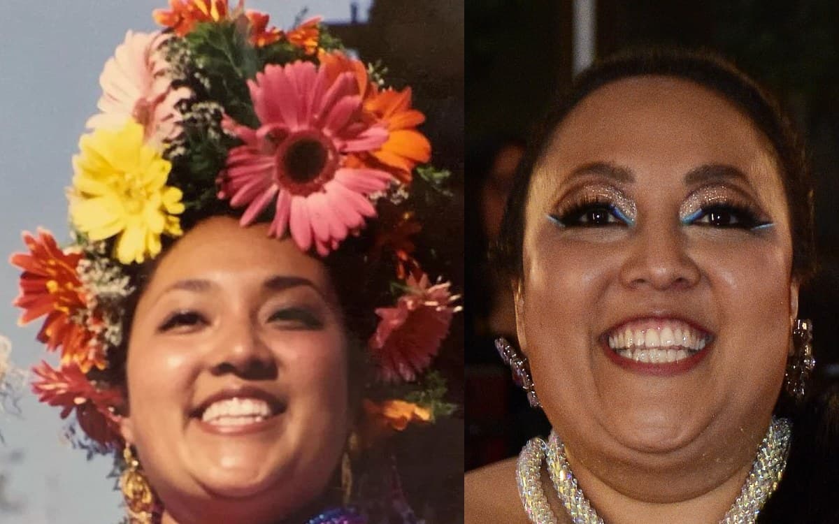 La actriz cuando era joven y participó en el certamen.